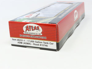 HO Scale Atlas 6231-1 ADMX 17,600 Gallon Tank Car #15746 - SEALED