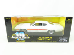 アメリカンマッスル 1/18 1970 Ford Torino GT ミニカー 1:18 1970 Ford Torino GT In Calypso Orange With Laser Stripe