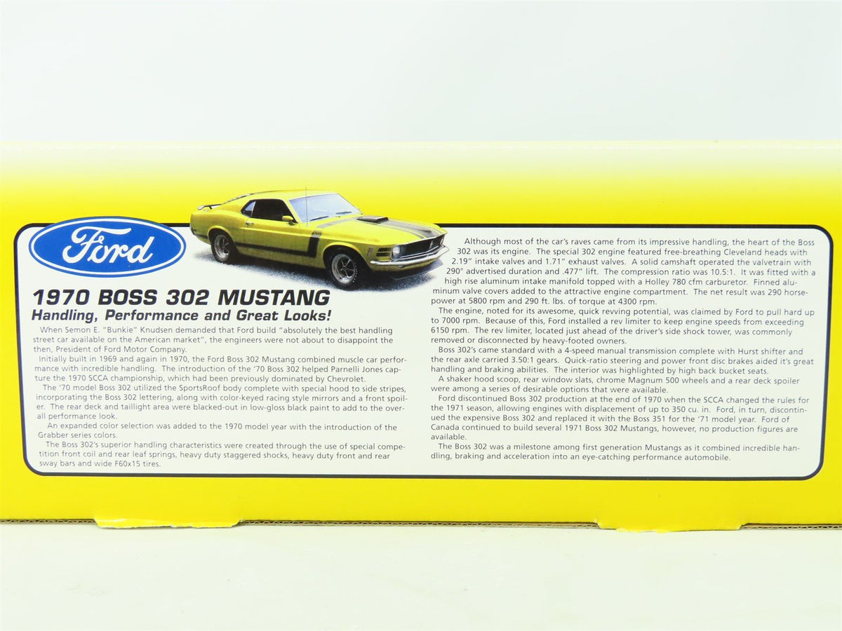 1:18 Scale Ertl #29069 Special Edition 1970 Ford Mustang Boss 302 - Gold/Black