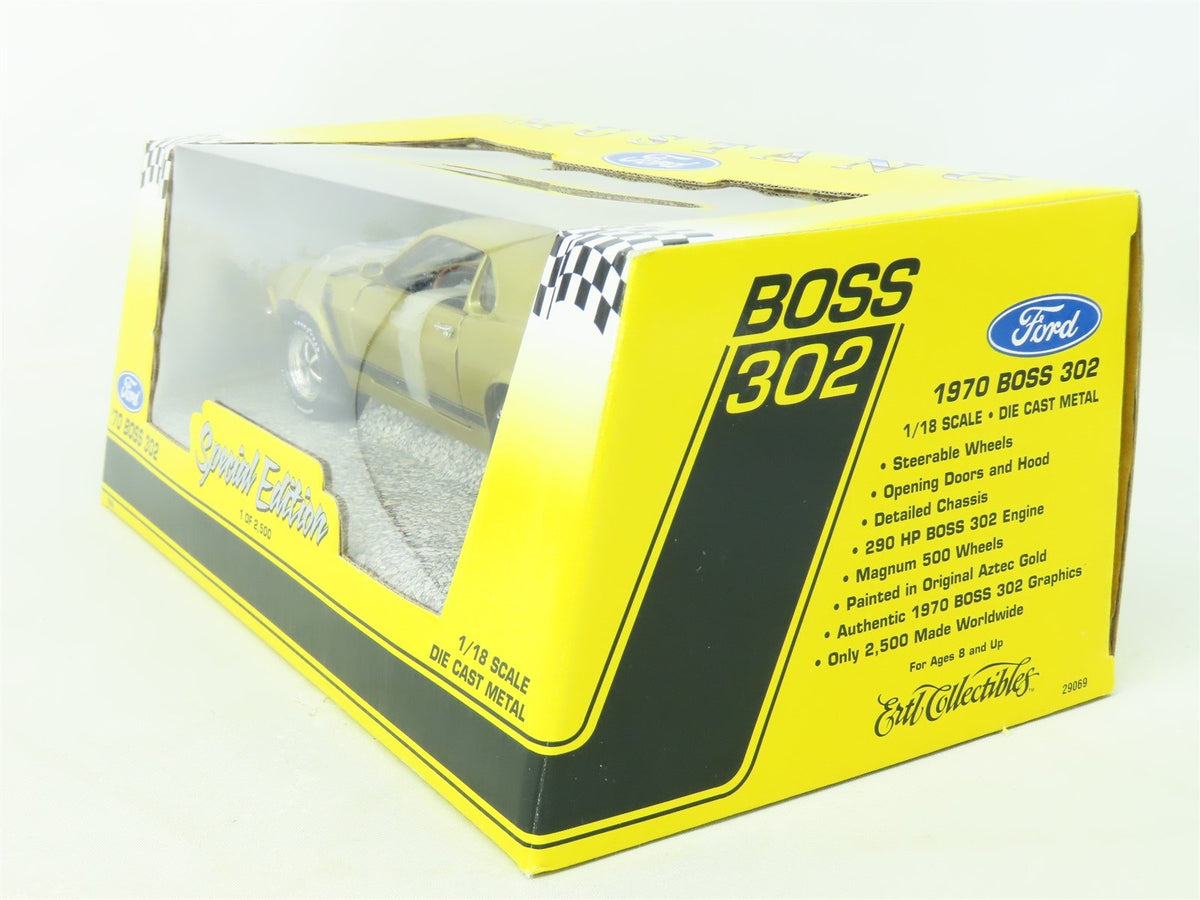 1:18 Scale Ertl #29069 Special Edition 1970 Ford Mustang Boss 302 - Gold/Black