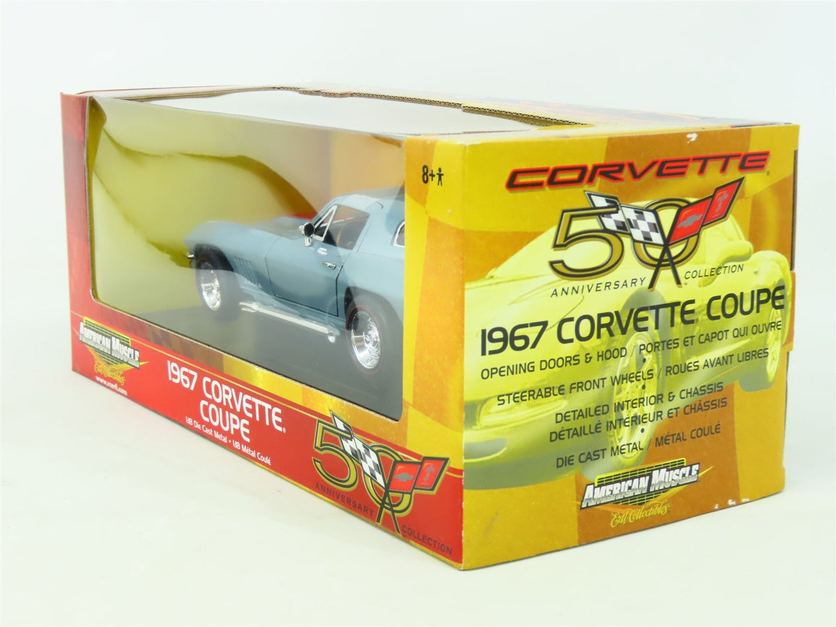 1:18 Scale RC Ertl American Muscle #36833 Die-Cast 1967 Corvette Coupe - Gray