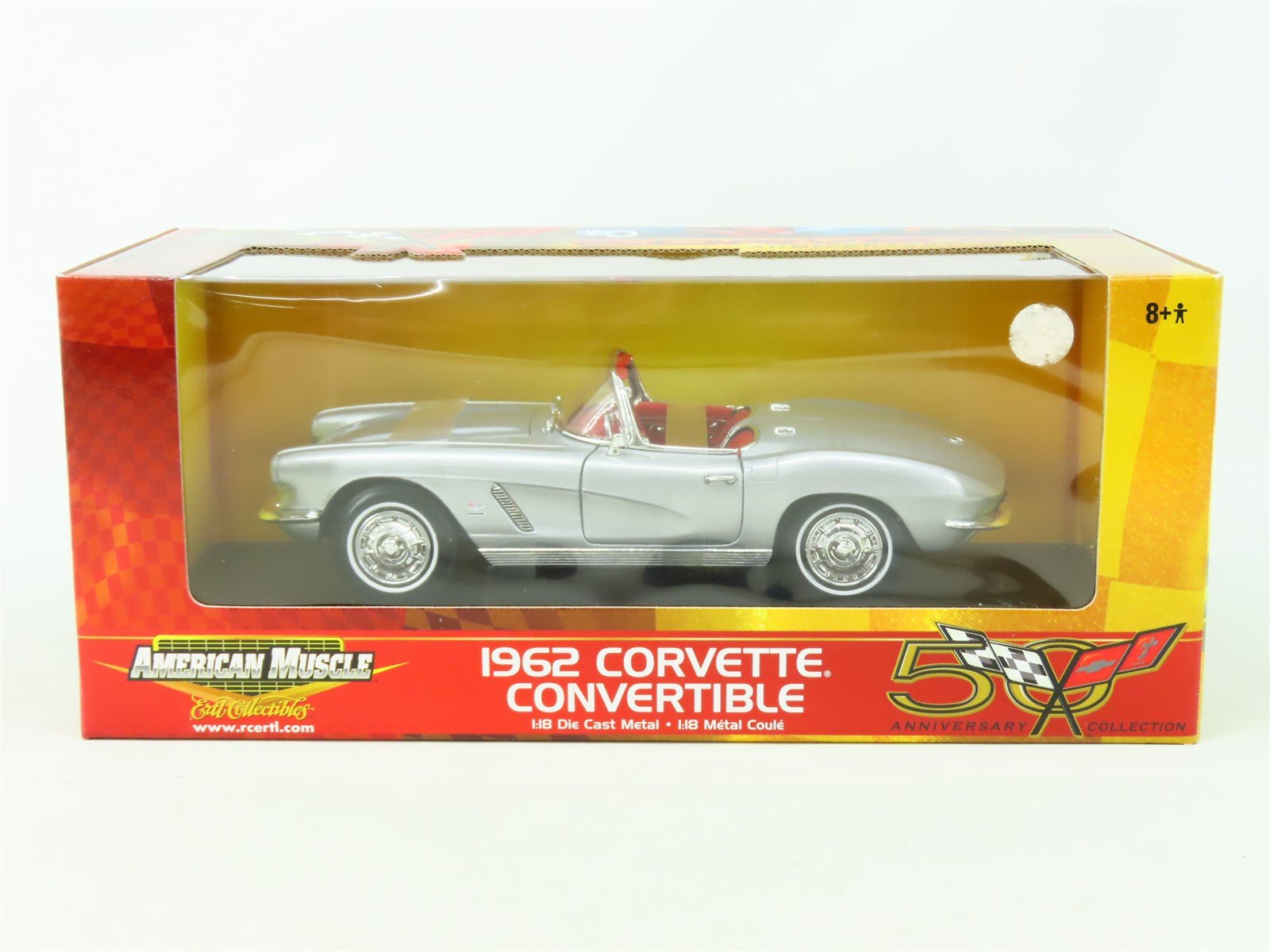 1:18 Scale RC Ertl American Muscle #36833 Die-Cast 1962 Corvette Convertible