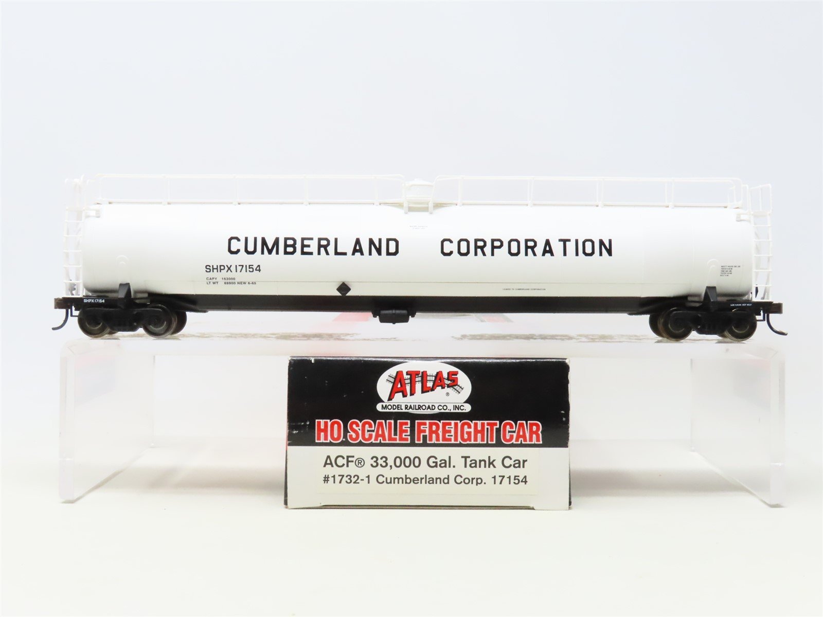 HO Scale Atlas 1732-1 SHPX Cumberland Corp ACF 33,000 Gallon Tank Car #17154