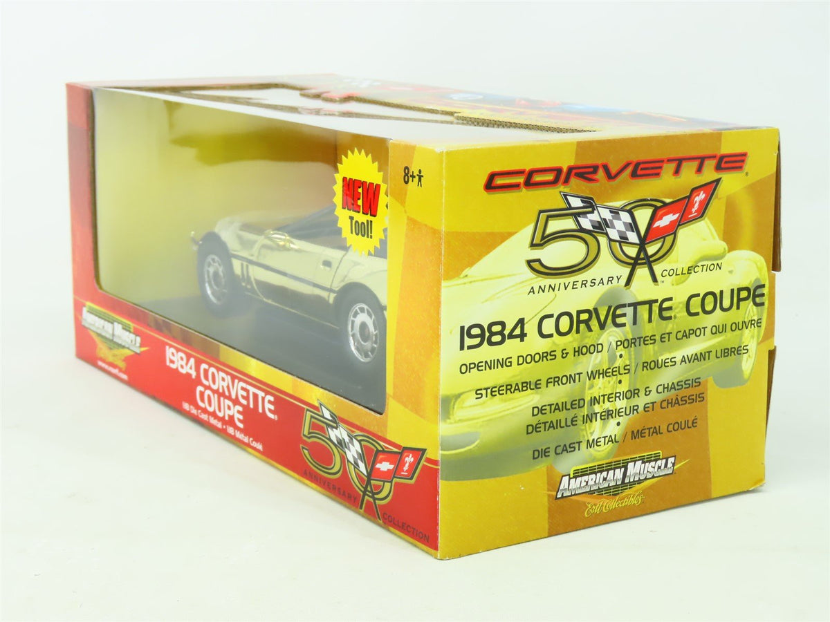 1:18 Scale RC Ertl American Muscle #36833 Die-Cast 1984 Corvette Coupe - Gold