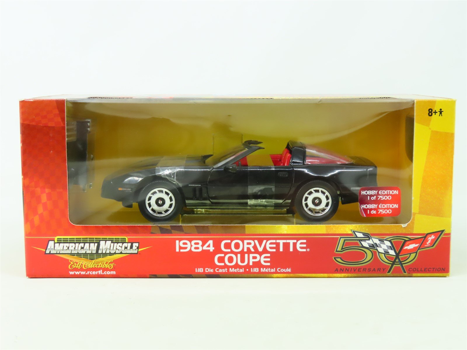 1:18 Scale RC Ertl American Muscle #33177 Die-Cast 1984 Corvette Coupe - Black