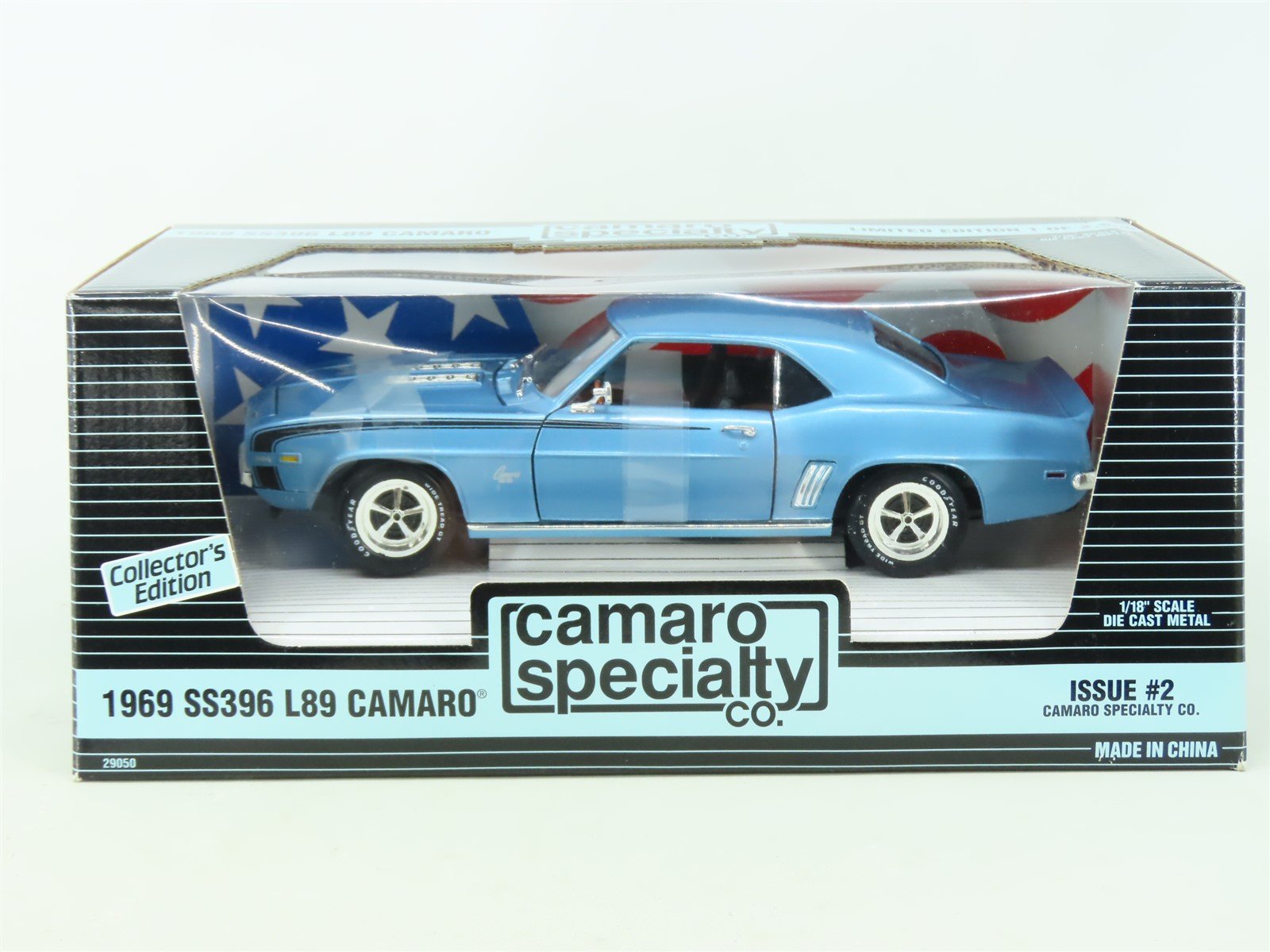 1:18 Scale Ertl Camaro Specialty Co. #29050 Diecast 1969 SS396 L89 Camaro - Blue