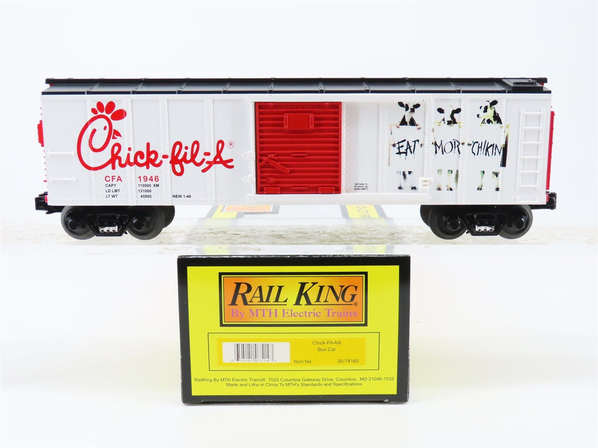 O Gauge 3-Rail MTH 30-74160 CFA Chick-Fil-A Boxcar #1946