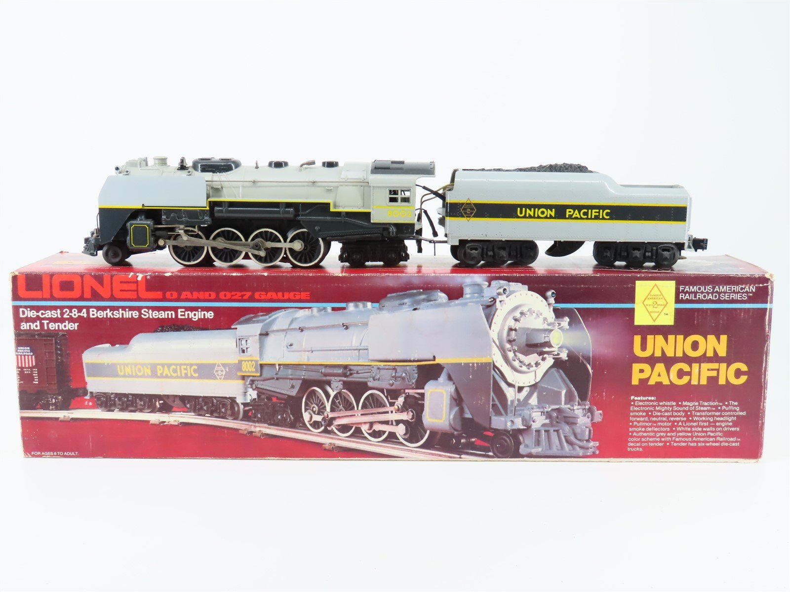 O Gauge 3-Rail Lionel 6-8002 UP Union Pacific 4-6-4 Steam #8002 Does Not Run