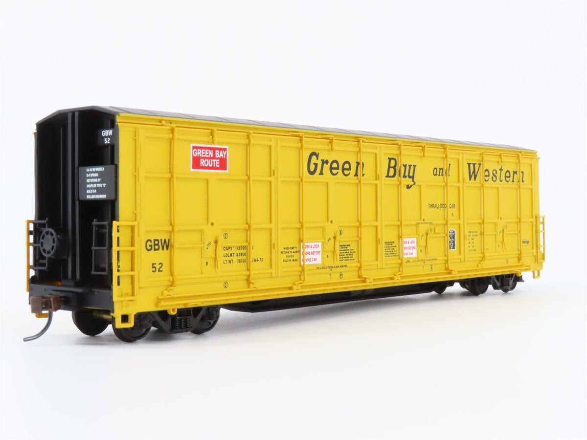 HO Scale Walthers 932-7017 GBW Green Bay &amp; Western Thrall Door Box Car #52