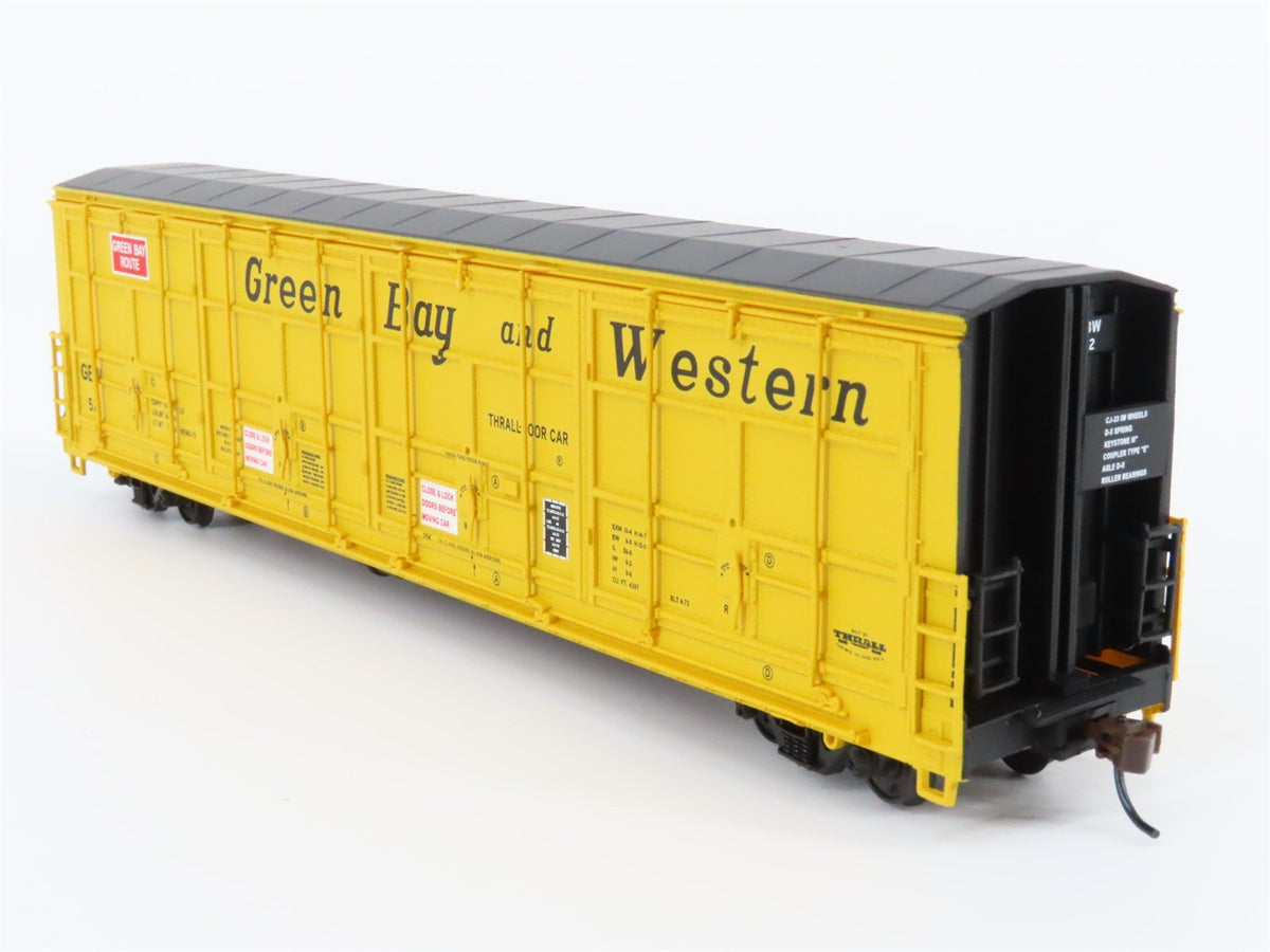 HO Scale Walthers 932-7017 GBW Green Bay &amp; Western Thrall Door Box Car #52