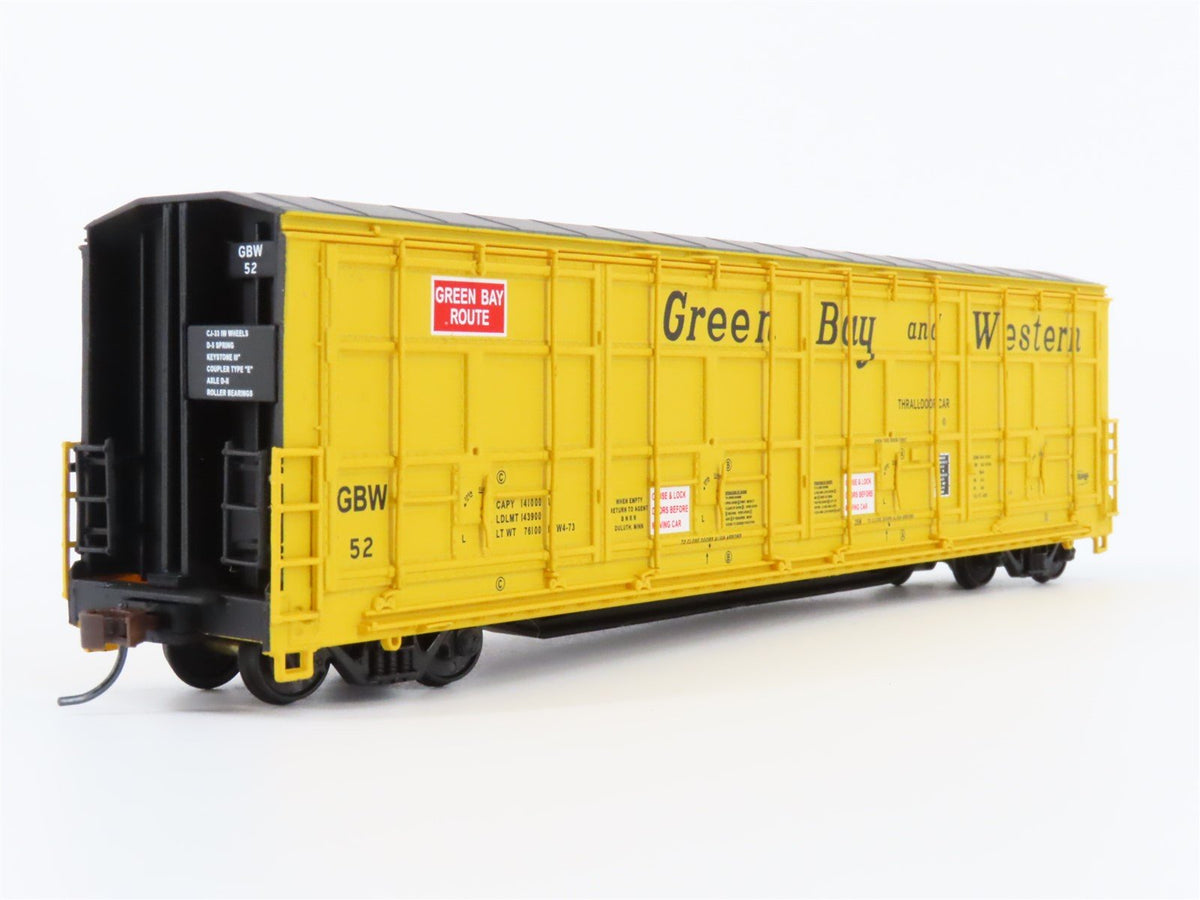 HO Scale Walthers 932-7017 GBW Green Bay &amp; Western Thrall Door Box Car #52