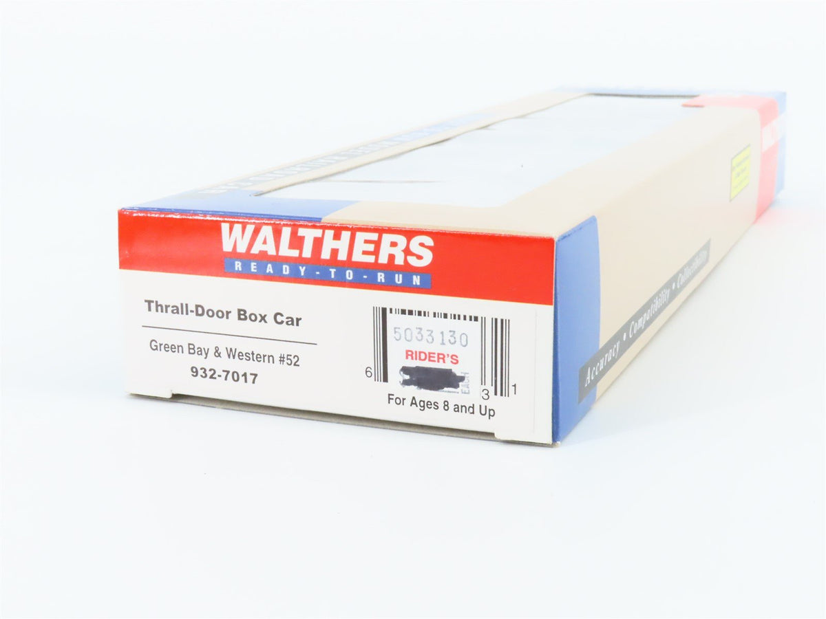 HO Scale Walthers 932-7017 GBW Green Bay &amp; Western Thrall Door Box Car #52