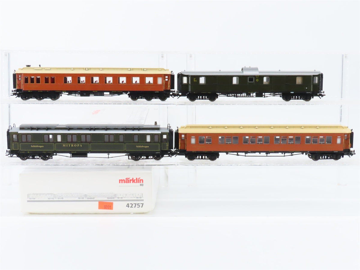 HO Marklin 42757 DR German Mitropa &quot;The Golden Twenties&quot; Passenger 4-Car Set