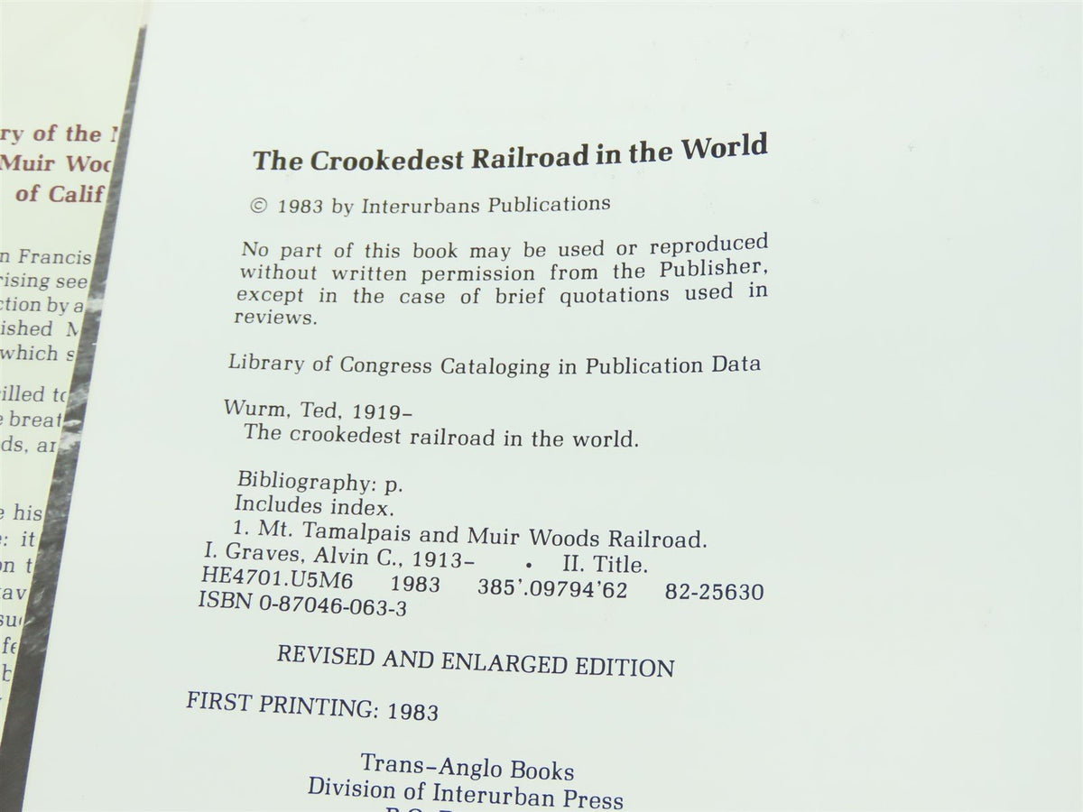 The Crookedest Railroad In The World by Wurm &amp; Graves ©1983 HC Book - SIGNED