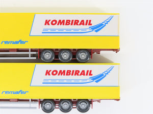 HO Scale Marklin 48040 KOMBIRAIL Articulated Intermodal Semi-Trailers 2-Unit Set