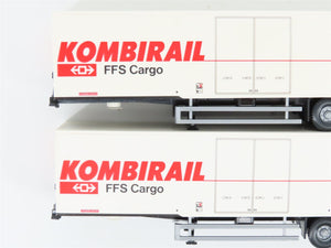 HO Marklin 48042 SBB-FFS Swiss KOMBIRAIL Intermodal Semi-Trailers 2-Unit Set