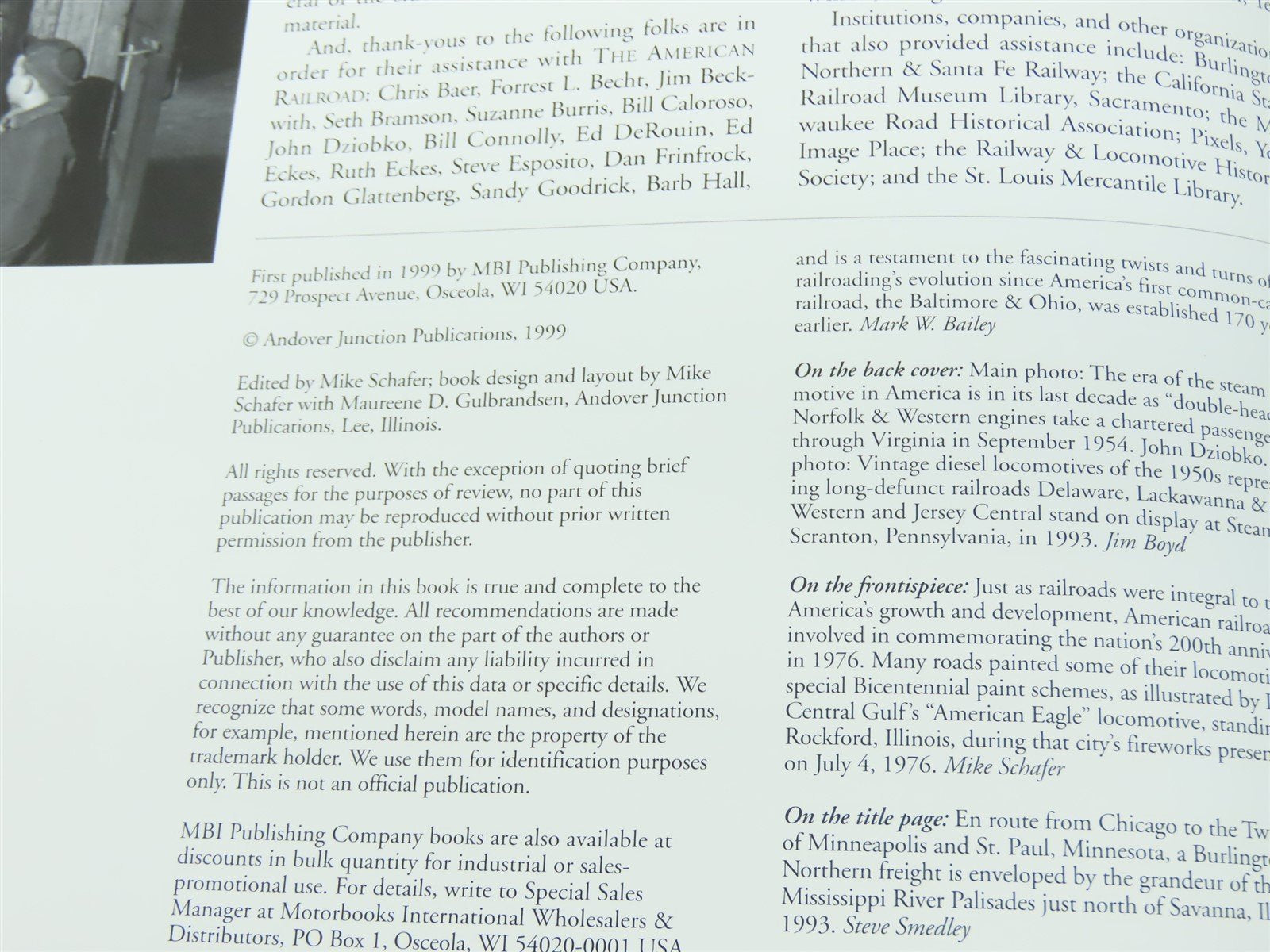 The American Railroad by Joe Welsh w/ J. Boyd & W.F. Howes, Jr. ©1999 HC Book