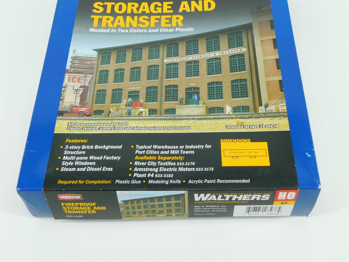 HO 1/87 Scale Walthers Cornerstone Kit #933-3189 Fireproof Storage &amp; Transfer