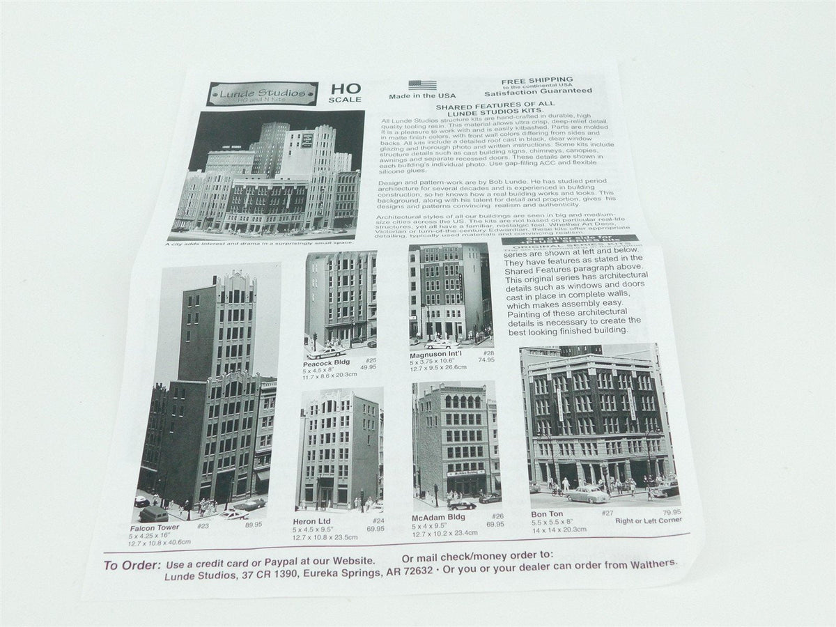 HO 1/87 Scale Lunde Studios Resin Kit #HO-24 &quot;Heron Ltd&quot; Building
