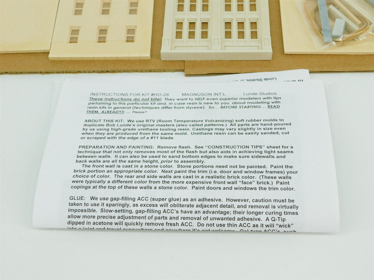 HO 1/87 Scale Lunde Studios Resin Kit #28 &quot;Magnuson Int&#39;l&quot; Building