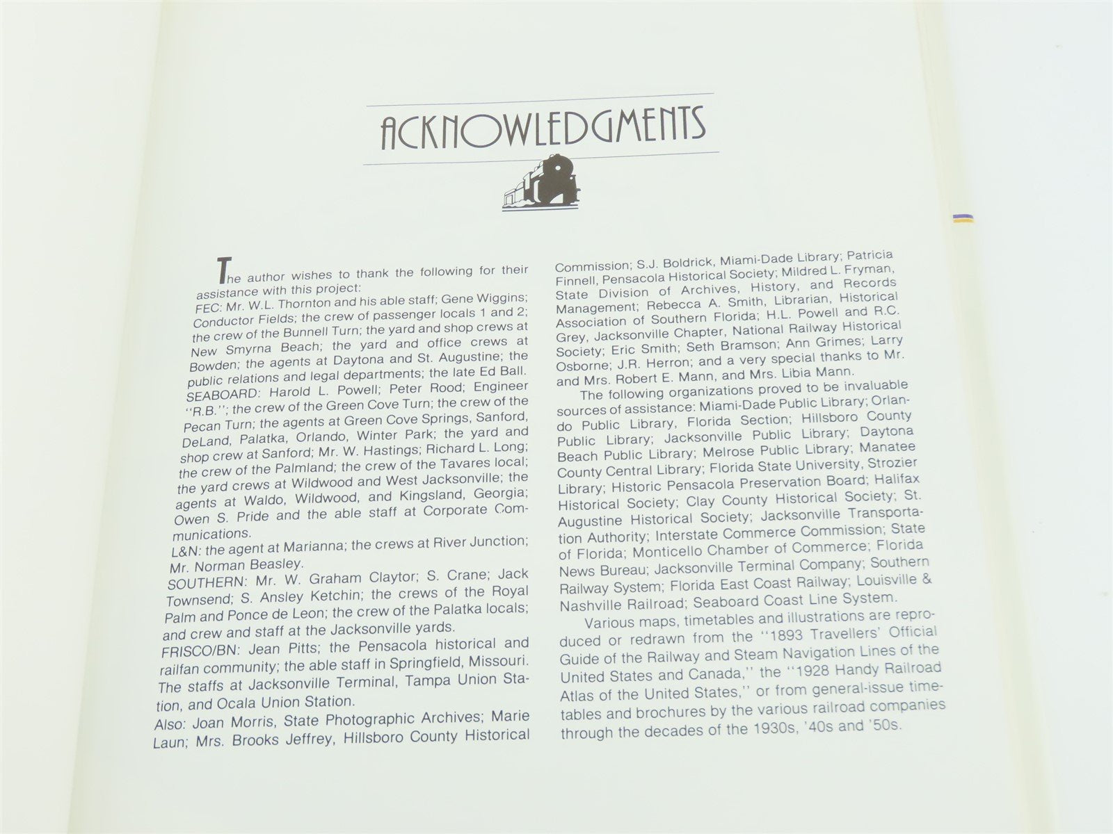 Rails 'Neath The Palms by Robert W. Mann ©1983 HC Book