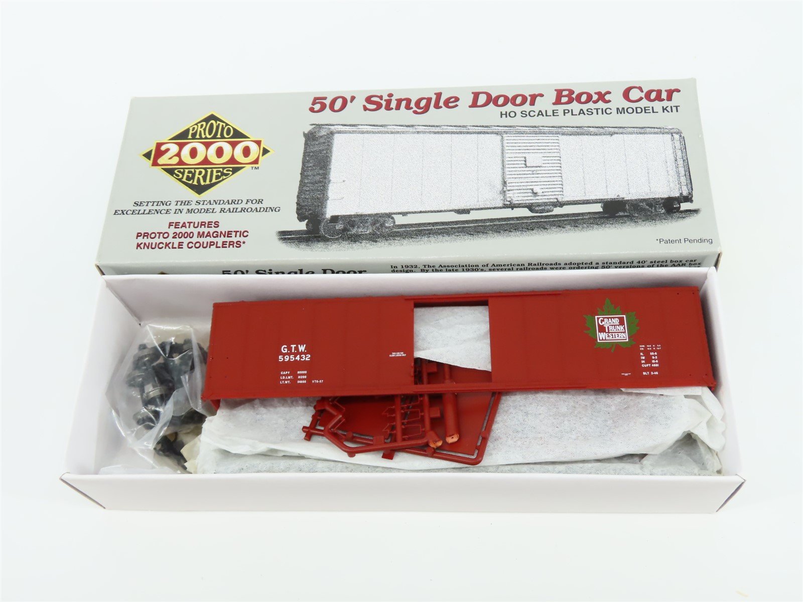 HO Proto 2000 Kit #21493 GTW Grand Trunk Western 50' Single Door Box Car #595432