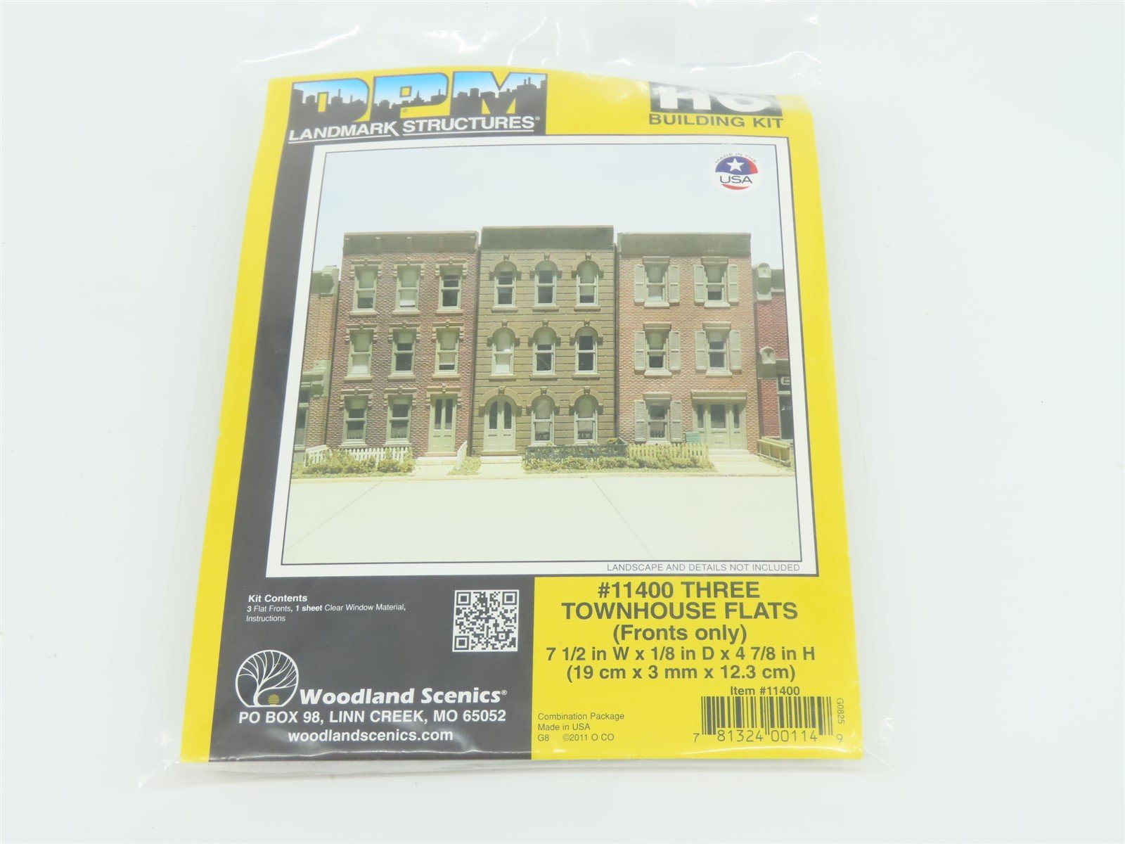 HO Woodland Scenics DPM Kit #11400 3 Townhouse Flats (Fronts Only) - Sealed