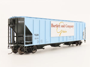 HO Scale ExactRail EP-80180-5 TDLX Bartlett & Company 3-Bay Covered Hopper #5516