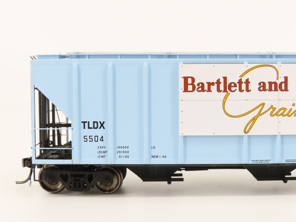 HO Scale ExactRail EP-80180-1 TDLX Bartlett &amp; Company 3-Bay Covered Hopper #5504