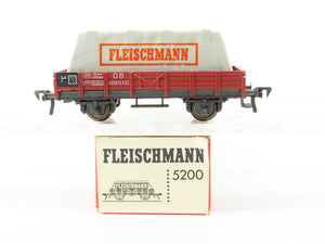 HO Scale Fleischmann 5200 DB German Low-Side Gondola w/Fleischmann Tarp Load