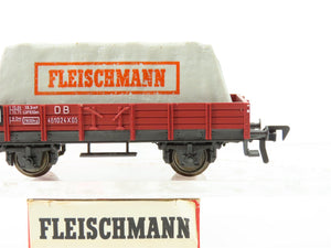 HO Scale Fleischmann 5200 DB German Low-Side Gondola w/Fleischmann Tarp Load