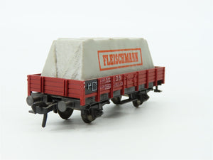 HO Scale Fleischmann 5200 DB German Low-Side Gondola w/Fleischmann Tarp Load