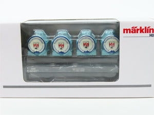 HO Marklin 46211 OBB Austrian Era III Dairy Co-Op Flat Car #017P w/Milk Tanks