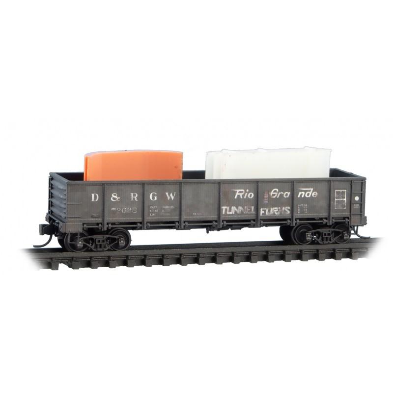 N Micro-Trains MTL 98302244 D&amp;RGW Gondolas 3-Pack w/Tunnel Forms - Weathered