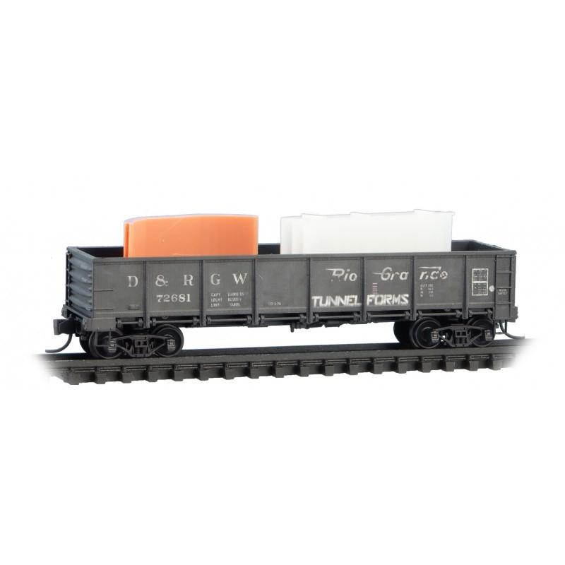 N Micro-Trains MTL 98302244 D&amp;RGW Gondolas 3-Pack w/Tunnel Forms - Weathered