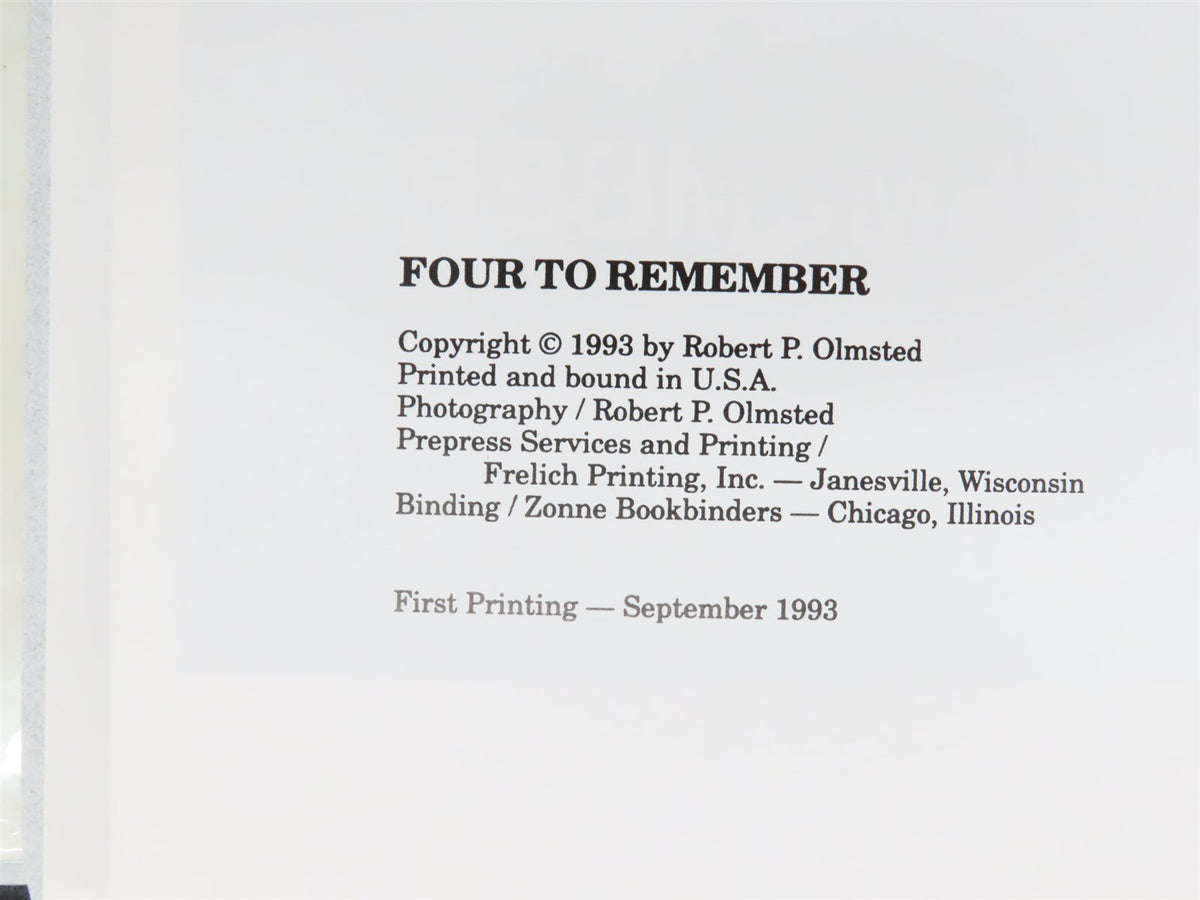 Four To Remember CGW CB&amp;Q GM&amp;O MILW by Robert P. Olmsted ©1993 HC Book