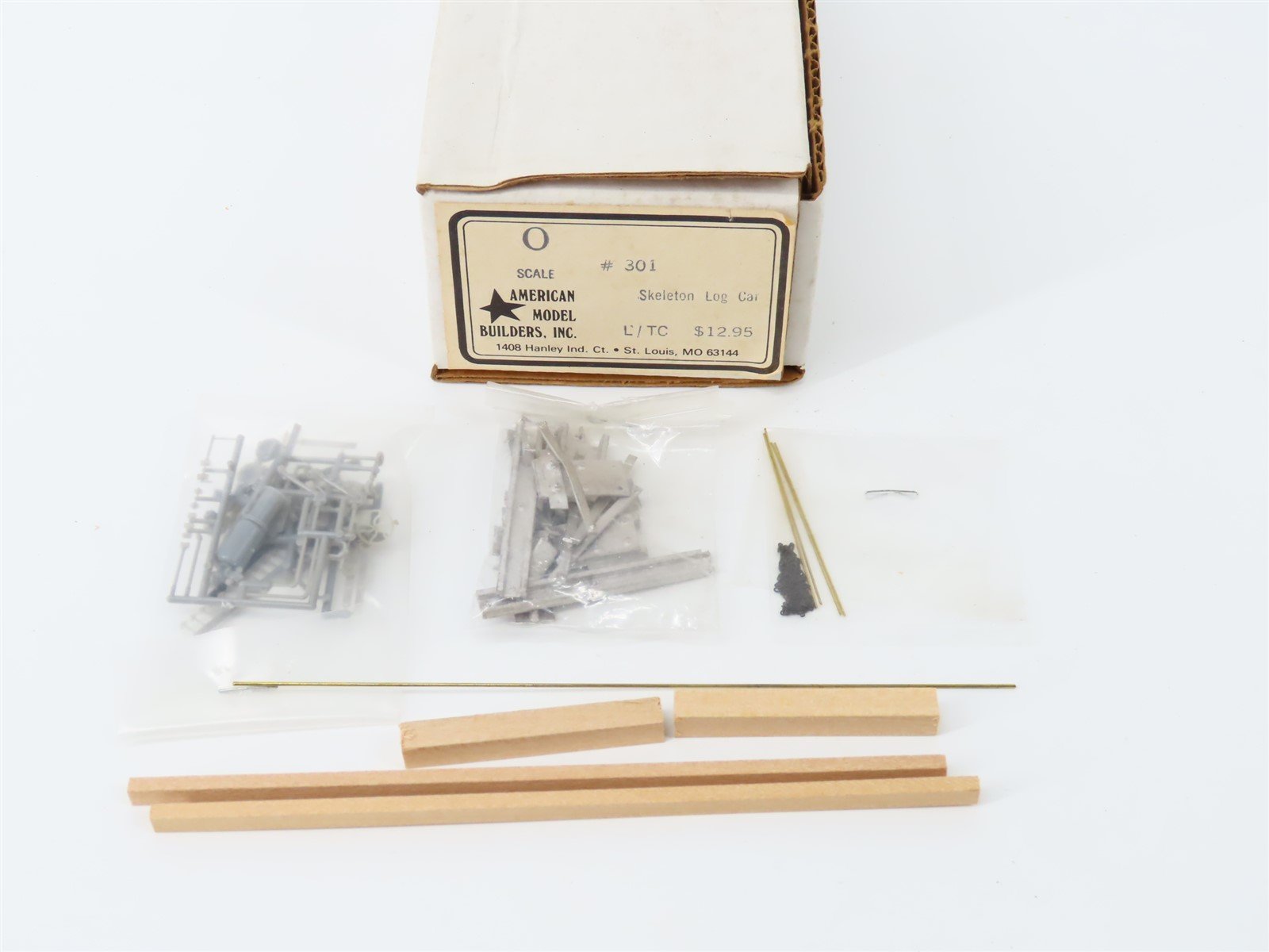 On30 Scale American Model Builders Craftsman Kit #301 Skeleton Log Car