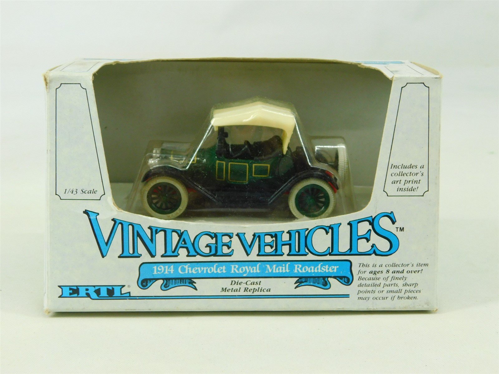1/43 Scale Ertl Vintage Vehicles 2543 Die-Cast 1914 Chevy Royal Mail Roadster