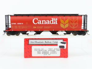 HO Scale InterMountain 45102-92 CPWX Canada 4-Bay Cylindrical Hopper #606810