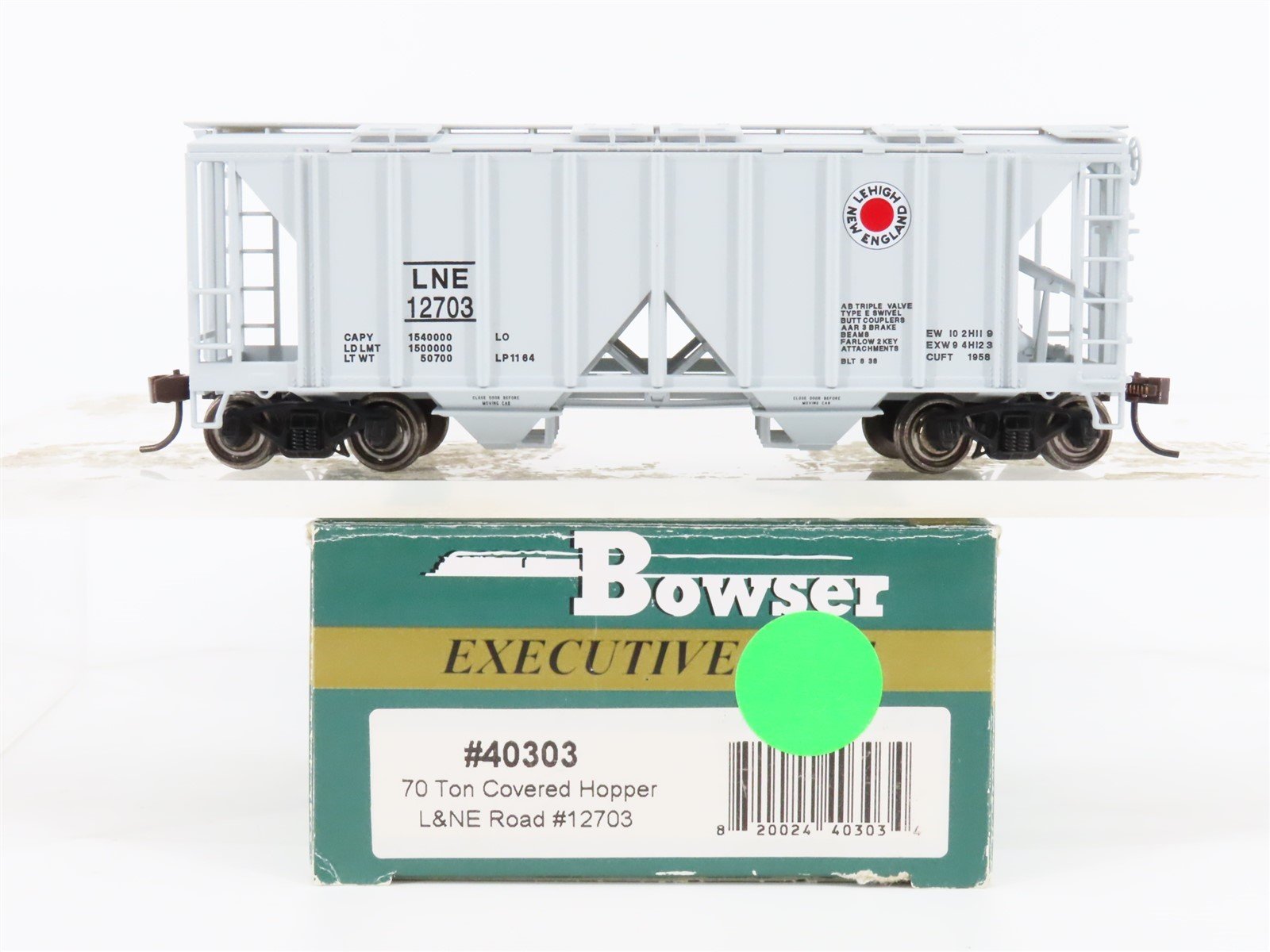 HO Bowser Stewart Hobbies Executive Line 40303 LNE 2-Bay Hopper #12703