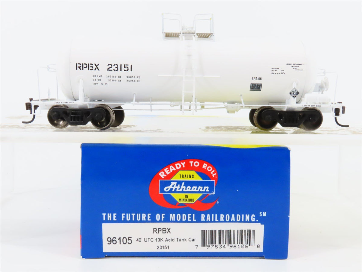 HO Scale Athearn 96105 RPBX 40&#39; Chemical Tank Car #23151