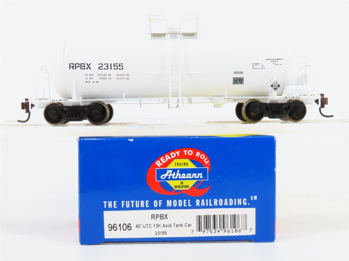 HO Scale Athearn 96106 RPBX 40&#39; Chemical Tank Car #23155