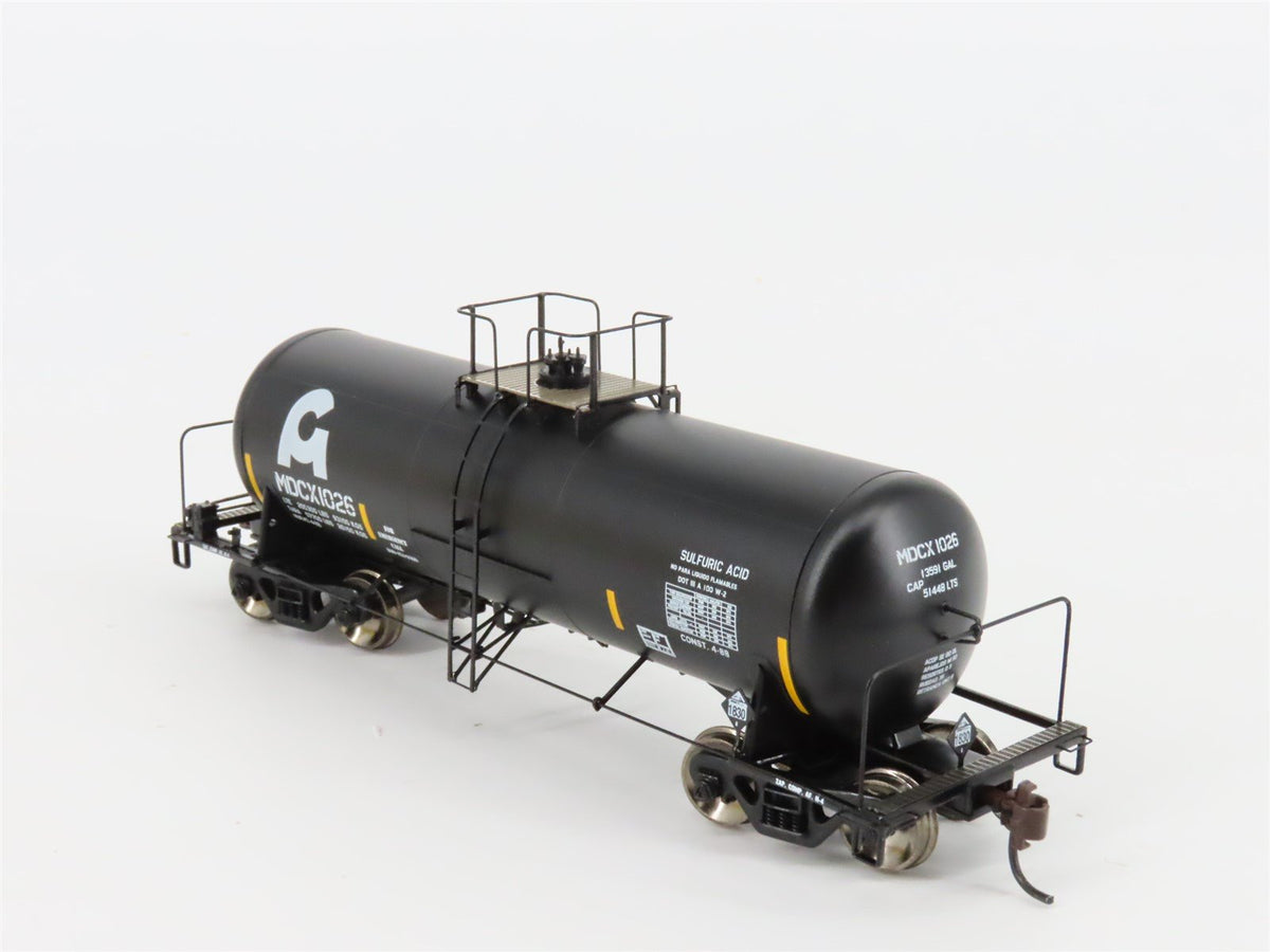 HO Scale Athearn 96101 MDCX Sulfuric Acid Tank Car #1026