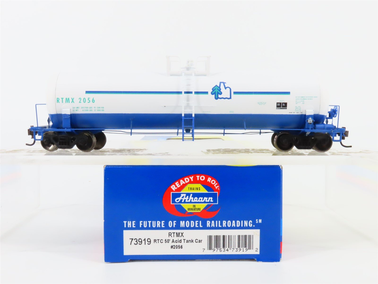 HO Scale Athearn 73919 RTMX 50' Acid Chemical Tank Car #2056