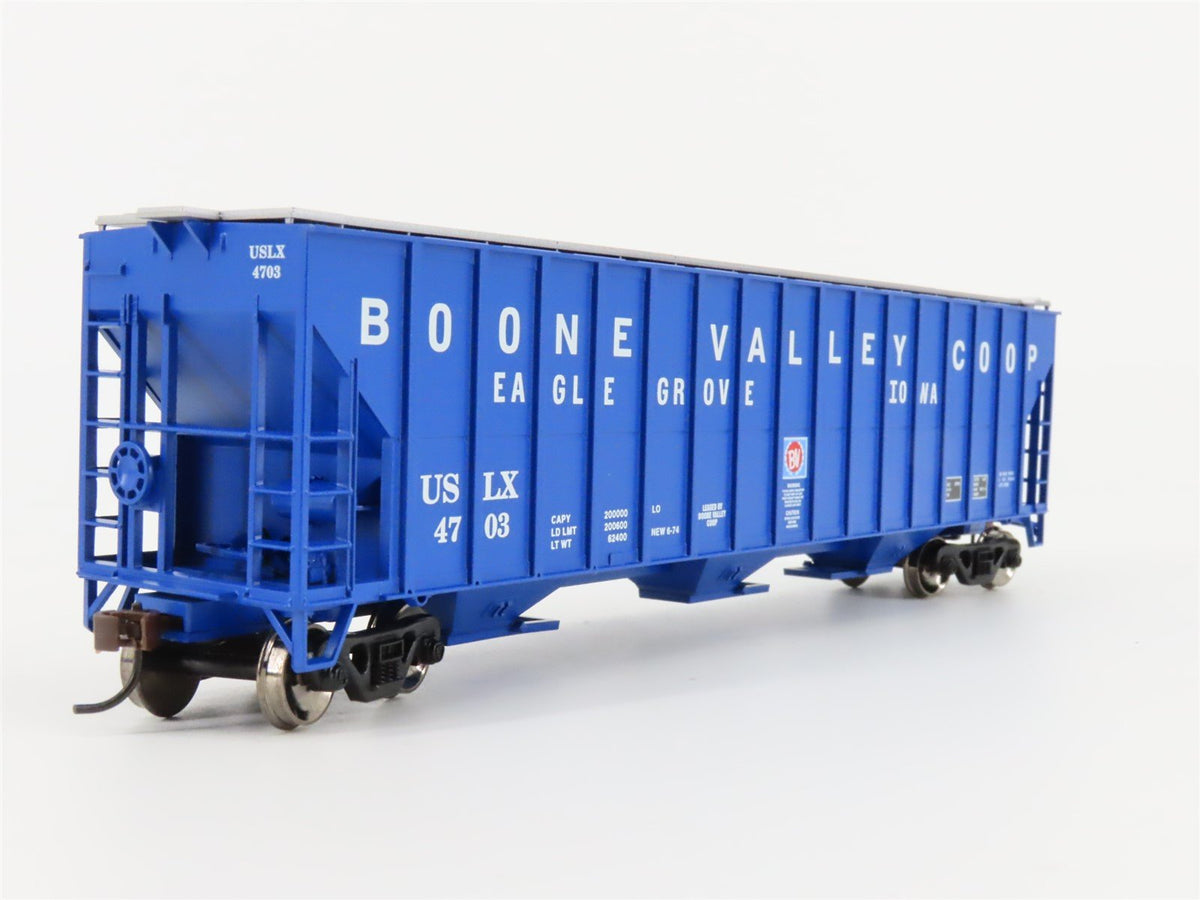 HO Scale Athearn 92753 USLX Boone Valley 3-Bay Covered Hopper #4703