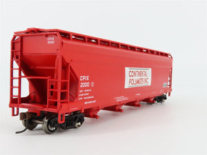 HO Scale Athearn 72299 CPIX Continental Polymers 4-Bay Covered Hopper #2000