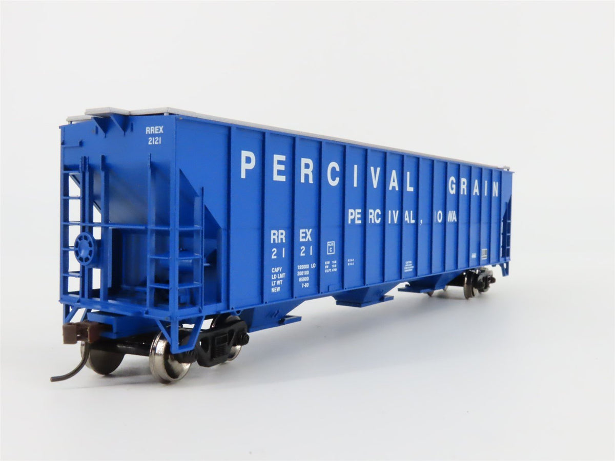 HO Scale Athearn 92759 RREX Percival Grain 3-Bay Covered Hopper #2121