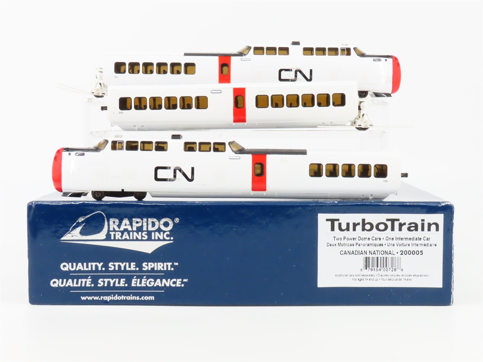 HO Rapido 200005 CN TurboTrain Gas Turbine Set w/ DCC & Sound - Does Not Run