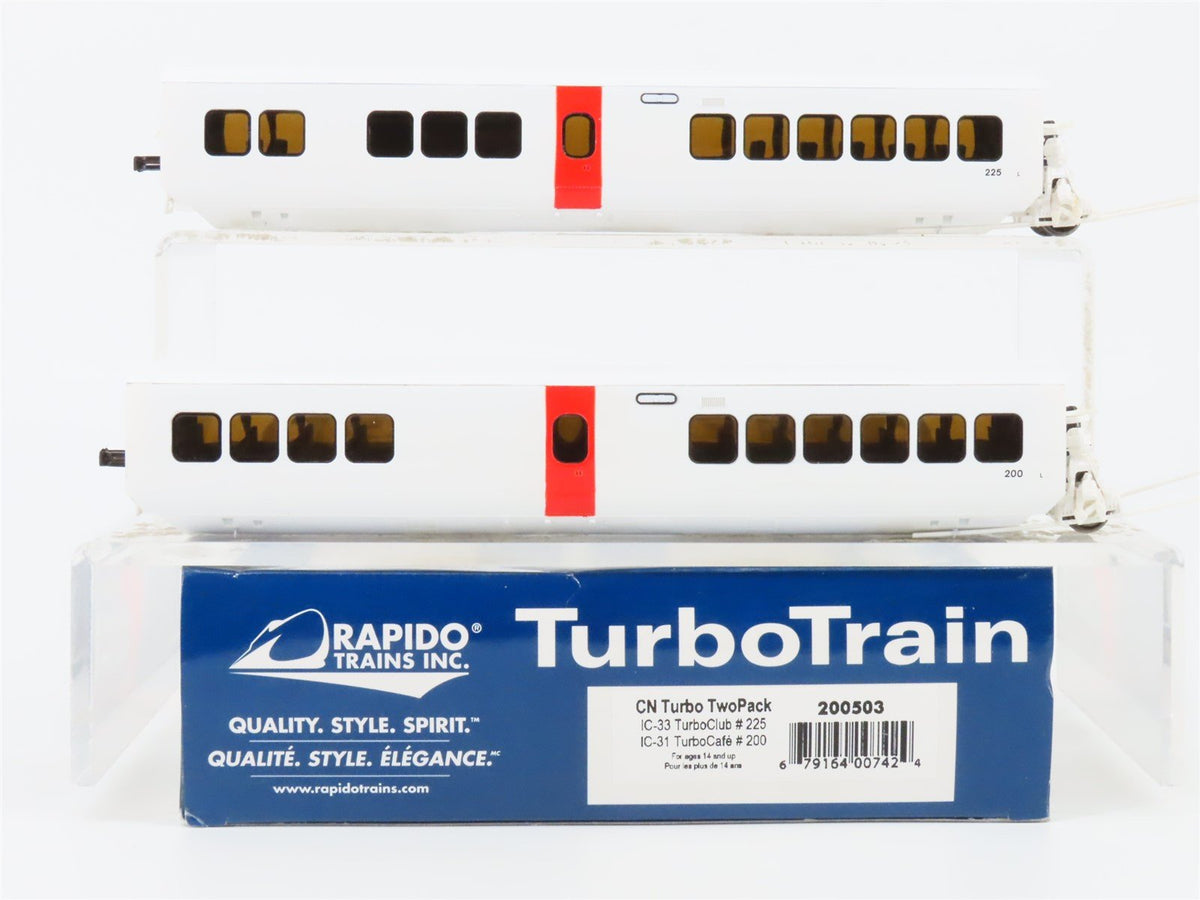 HO Rapido 200503 CN TurboTrain IC-33/31 TurboClub &amp; TurboCafe Passenger Set