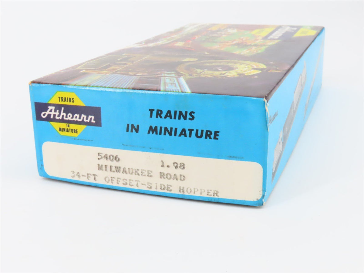HO Scale Athearn 5406 MILW Milwaukee Road 34&#39; 2-Bay Hopper #94537 Kit